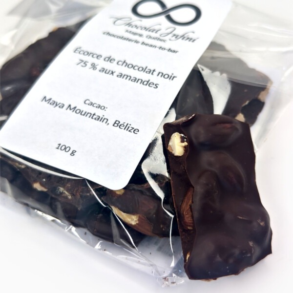 75 % Chocolate Bark with Roasted Almonds